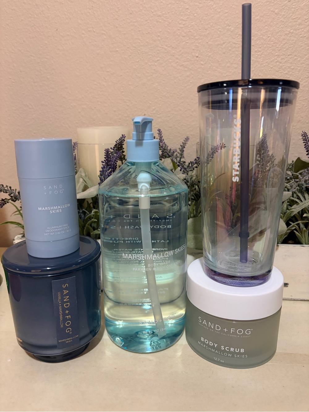 Sand and Fog Marshmallow Skies Body Care Set in Light Blue
